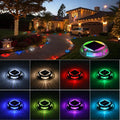 Solar Driveway Lights Outdoor 24 Pack, RGB Colors Solar Deck Dock Lights Outdoor Waterproof IP68, 3 Dynamic Light Modes Driveway Marker for Warning Stair, Boat Dock, Step, Walkway, Patio Decor