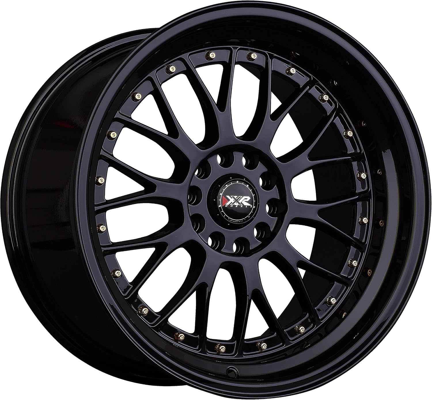 XXR Wheels 521 Rim 19x10 5-4.5/5-120 +25 Black/Gold Rivets