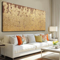 VAYIMDH Abstract Canvas Wall Art Gold Wall Painting Contemporary Home Wall Decor 29'x58' Large Artwork for Living Room Office Decor