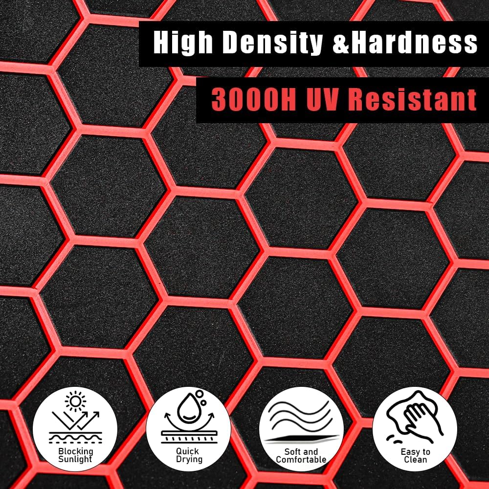 43.31' /37.7' New Hexagon EVA Self-Adhesive Boat Flooring and Decorative Fish for Yacht Pool Boat Flooring Sheet Thick Non-Skid mat