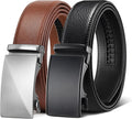 Genuine Leather Ratchet Belt for Men: Classic, Dress, Casual, Trim-to-Fit, Gift Box.