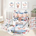 Custom Crib Bedding Set 5 Piece for Girls Boys – Personalized Sailor Bear Theme, Newborn Sleep Set, Nursery Decor, Toddler Room Essentials, Infant Sleep, Baby Room Accessories, Baby Gift