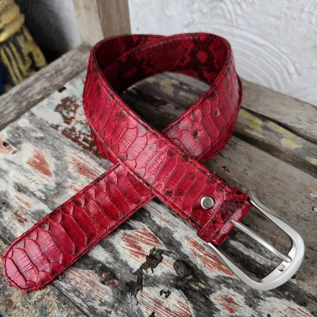 Genuine python leather skin belts for men snakeskin dress belt casual men's belt snake leather belts for men width 1.5'