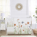Sweet Jojo Designs Boho Floral Garden Flower Girl Baby Crib Bedding Set Infant Nursery Room BreathableBaby Breathable Mesh Crib Liner Blanket Fitted Sheet Skirt 6p Green Watercolor Bohemian Farmhouse