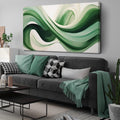 JuhaiArt Abstract Wall Decorations Large Green Canvas Wall Art White Artwork Art for Living Room Office Home Kitchen Modern Picture Poster 29'x 59'