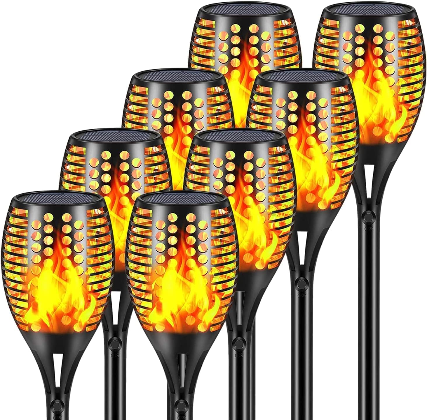Aityvert Upgraded Large Solar Torch Lights, 43' Waterproof Outdoor 96 LED Dancing Flames Lights, Flickering Flames Garden Lights, Auto On/Off Landscape Decoration Pathway Patio Driveway Lighting (8)
