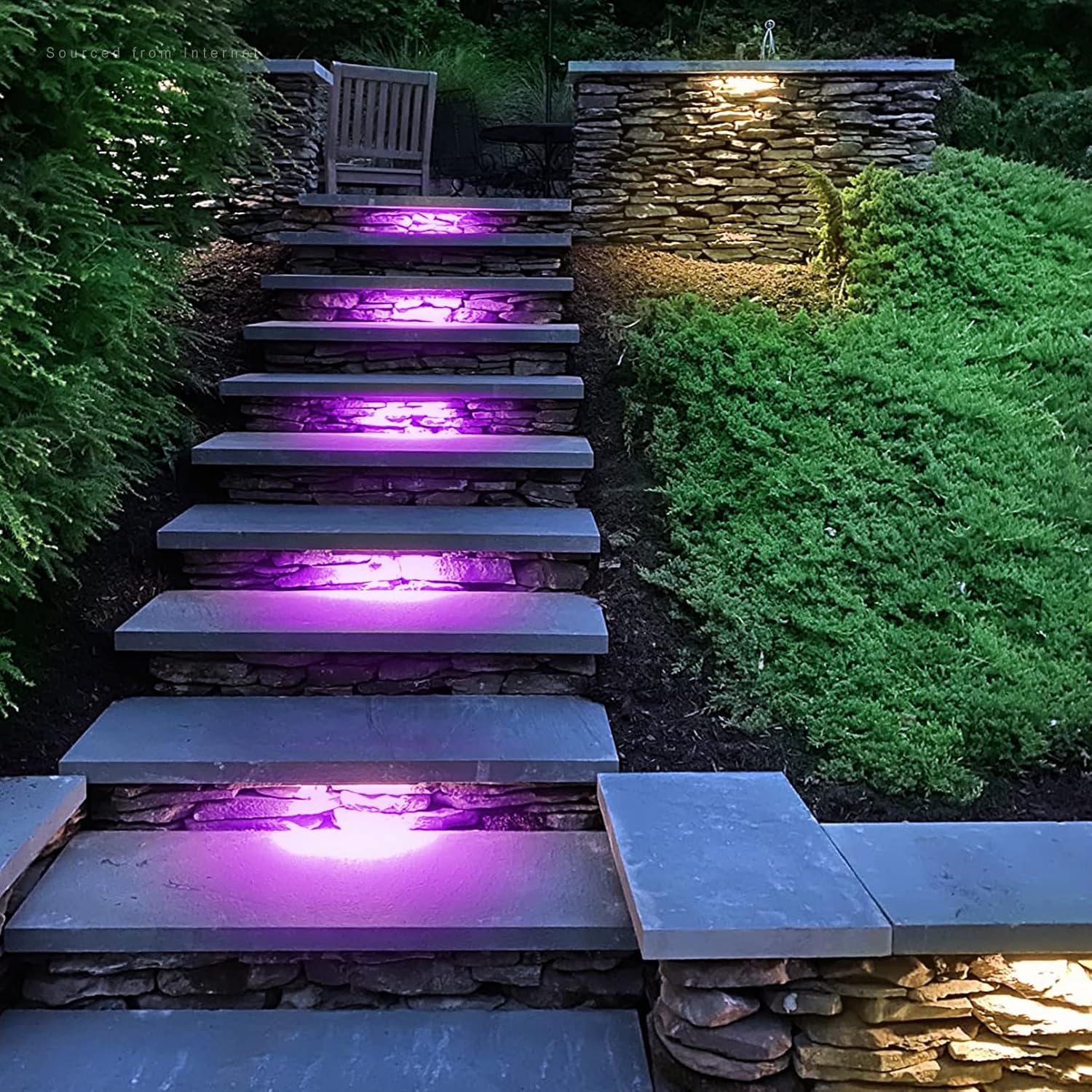LEONLITE 8-Pack Premium Series RGB 4 Inch 1W LED Retaining Wall Lights Swivel, Color Changing Hardscape Lighting Low Voltage, 12V-24V AC/DC LED Landscape Hardscape Paver Light, Outdoor Step Light, ETL