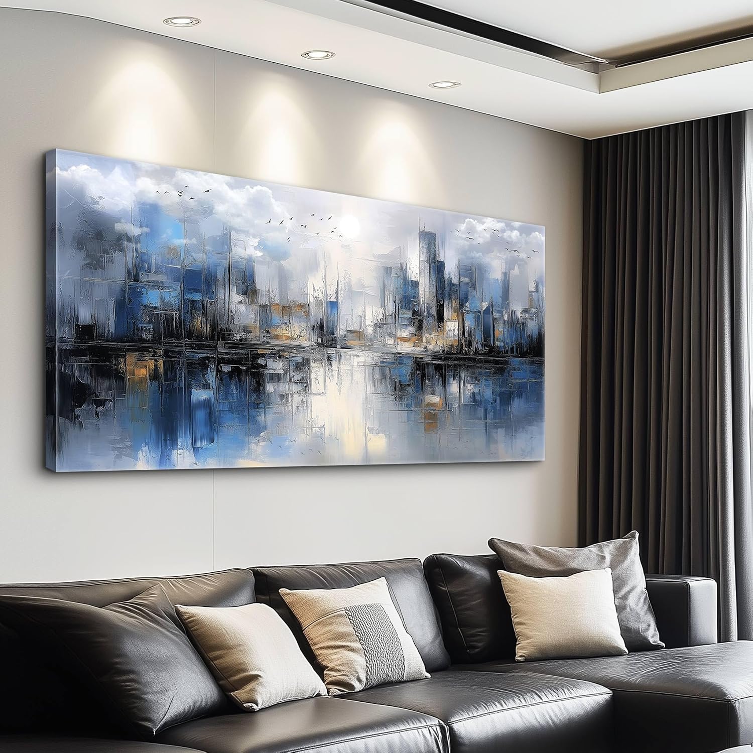 FUHAIHUA Canvas Wall Art For Living Room Large Wall Decor For Office Bedroom Decorations Abstract Watercolor Painting Artwork Room Wall Mural Aesthetic Home Decor 30x60 In