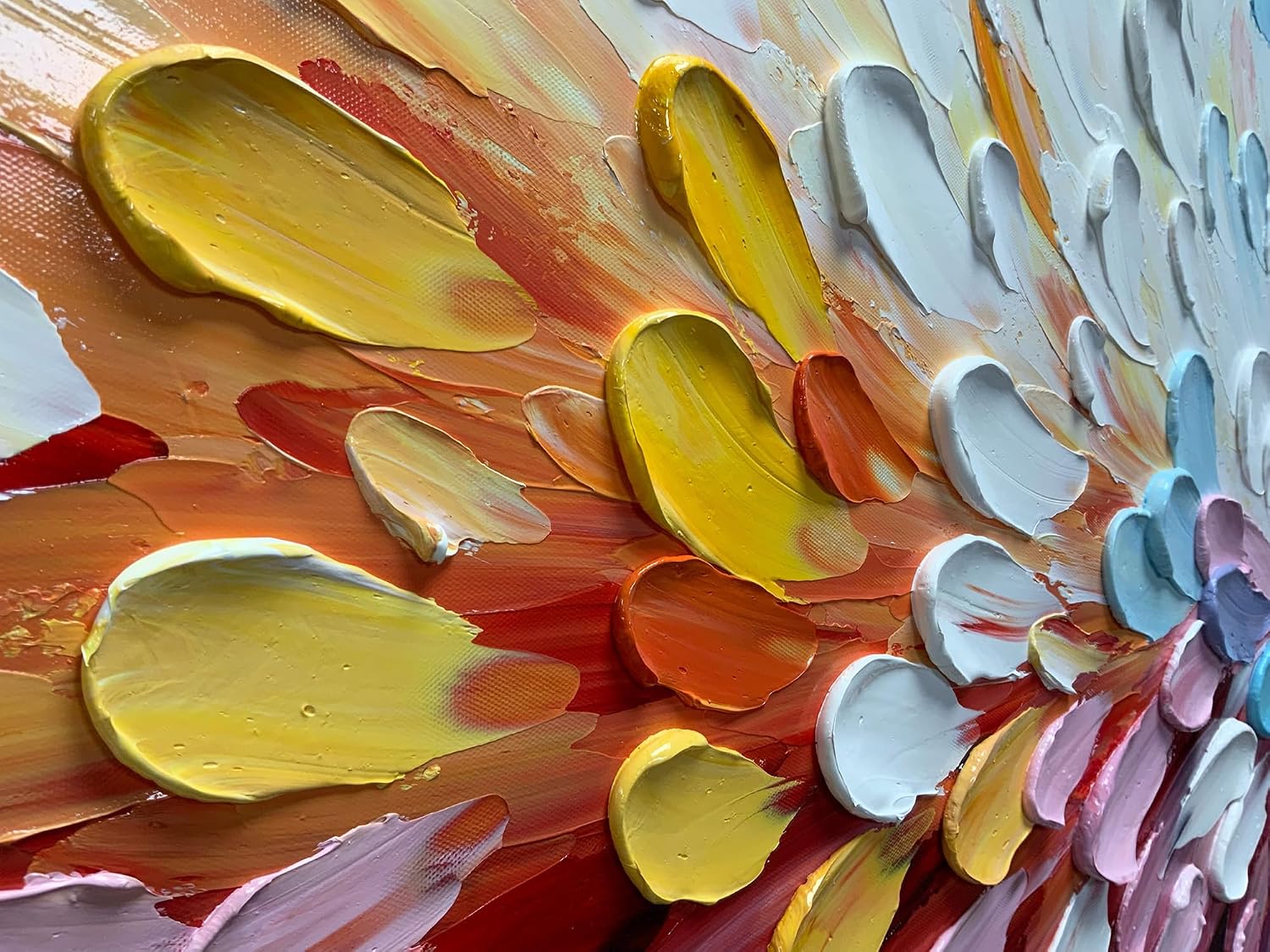 V-inspire Art, Modern Abstract Oil Painting on Canvas, 30x60 inches, Wall Art for Living Room, Bedroom, Kitchen, Home Decor