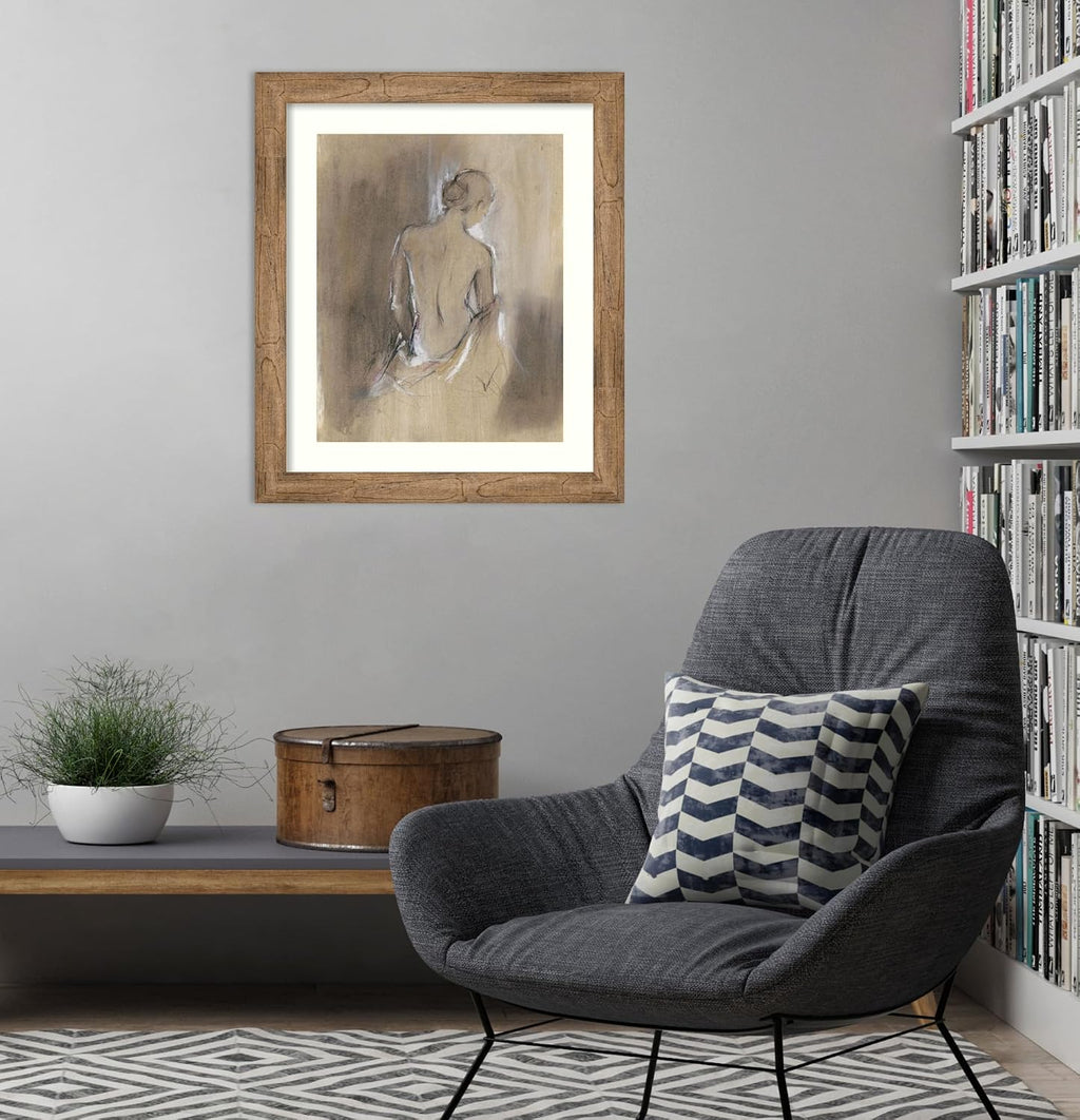 Amanti Art Framed Wall Art Print 28x24 Embellished Contemporary Figure II by Ethan Harper, People Wall Art, Modern Contemporary Decor, Medium Poster Painting Artwork for Living Room, Bedroom,
