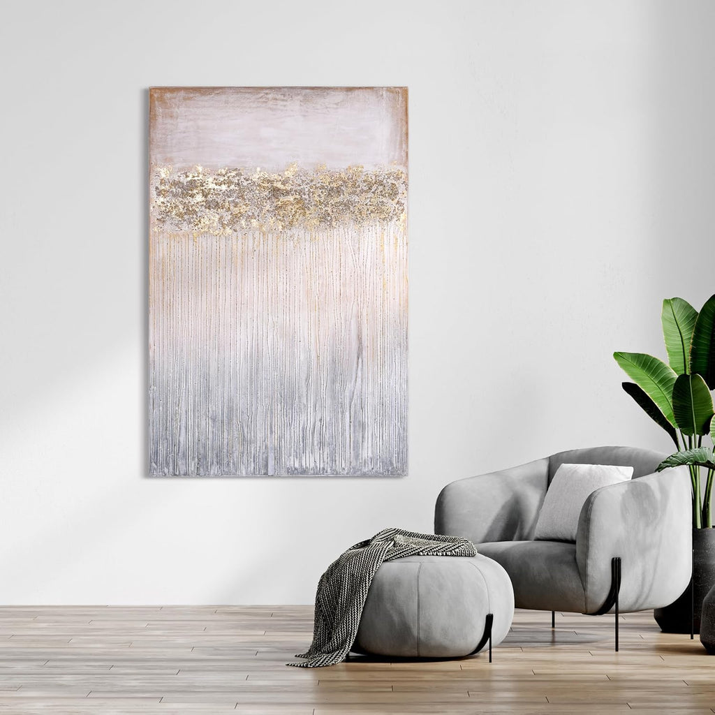 Empire Art Direct Abstract Wall Art Textured Hand Painted Canvas by Martin Edwards, Unframed, 60' x 40', Dust