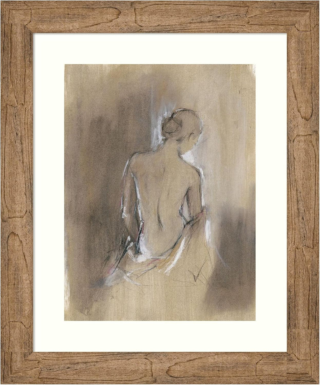 Amanti Art Framed Wall Art Print 24x20 Embellished Contemporary Figure II by Ethan Harper, People Wall Art, Modern Contemporary Decor, Small Poster Painting Artwork for Living Room, Bedroom, Bathroom