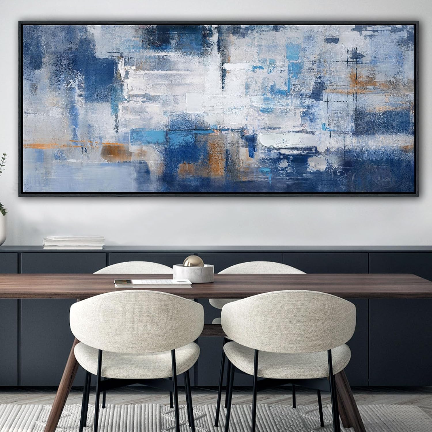KLAKLA Extra Large Wall Art 86x29 Inches - Abstract Huge Canvas Picture Wall Decor Living Room Oversized Artwork for Walls Bedroom Office Decoration Modern Frame Wall Art