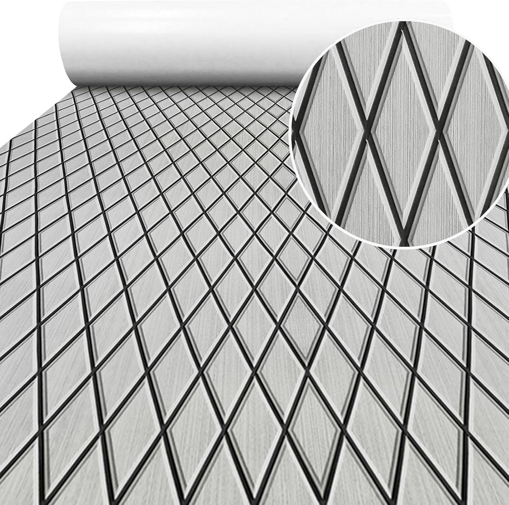Boat Flooring EVA Foam Boat Decking Sea Deck Boat Flooring Self-Adhesive Faux Teak Marine Boat Decking Non-Slip Mat for Boat Deck Yacht Motorboat Fishing Boat Surfboard Kayak 94x44/28/16