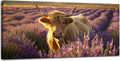 Large Highland Cow Wall Art Lavender Cow Pictures Wall Decor Country Landscape Cattle Canvas Painting Print Home Modern Artwork Decorations Framed for Bathroom Living Room Bedroom Office 60 x 30 inch