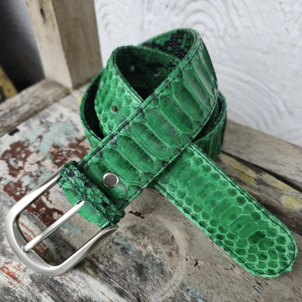Genuine python leather skin belts for men snakeskin dress belt casual men's belt snake leather belts for men width 1.5'