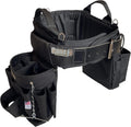BOULDER BAG Ultimate Electrician's MAX Combo With Comfort Back Support Tool Belt, Leather Buckle, Heavy Duty, Black, (3X-Large 49-56 Inch Waist), Made in USA