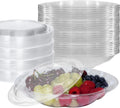 40oz Salad Bowls To-Go with Lids - Crystal Clear Plastic Disposable Salad Containers | Airtight, Lunch, Salads, Parfait, Fruits, Leak Proof, Airtight, Fresh, Meal Prep | Rose Bowl Container (150)