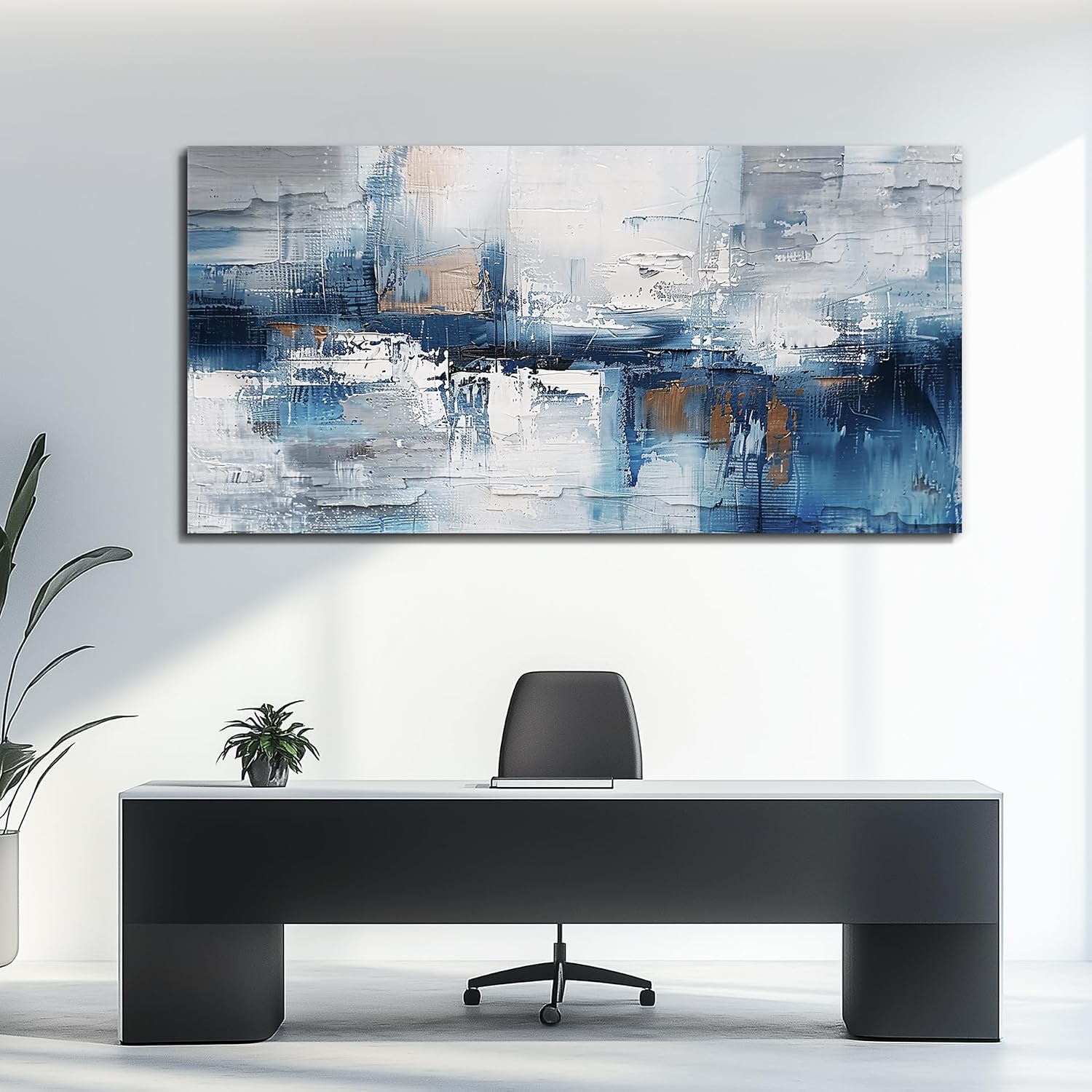 KELIYUAN Modern Fashion Minimalism Abstract Painting Wall Art For Living Room Large Canvas Wall Decor For Office Bedroom Decoration Mural Inspiration Wall Pictures Artwork Room Home Decor 30 x60 in