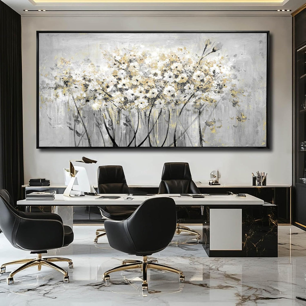 VAYIMDH Green Wall Art Flowers Wall Decor Floral Paintings Extra Large Artwork Arts Nature Pictures for Home Office 36'x70'