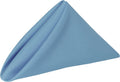 Ultimate Textile Cloth Napkins Bulk Set 17x17in Polyester Washable Square Dinner Napkins for Wedding Party Events Machine Washable Stain Resistant - Light Blue, 17' X 17' (Set of 120)