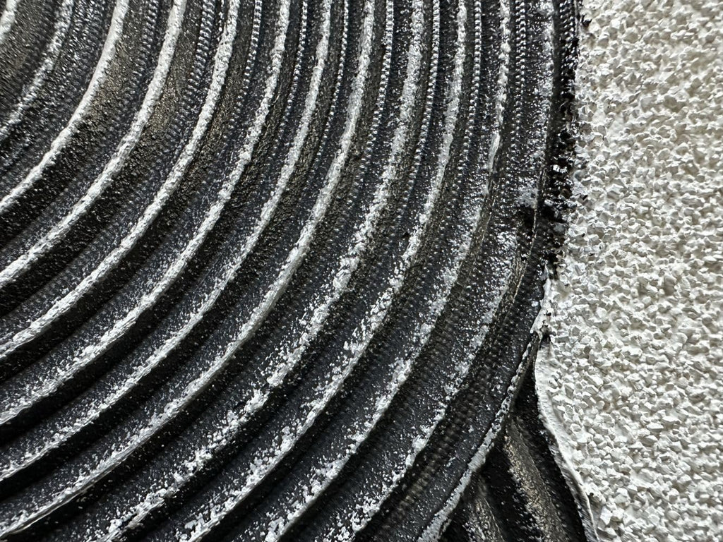 Slyart Grey and Black Abstract Textured Wall Art, Hand-Painted 3D Oil Paintings on Canvas Wall Art 40x28 inch Contemporary Art