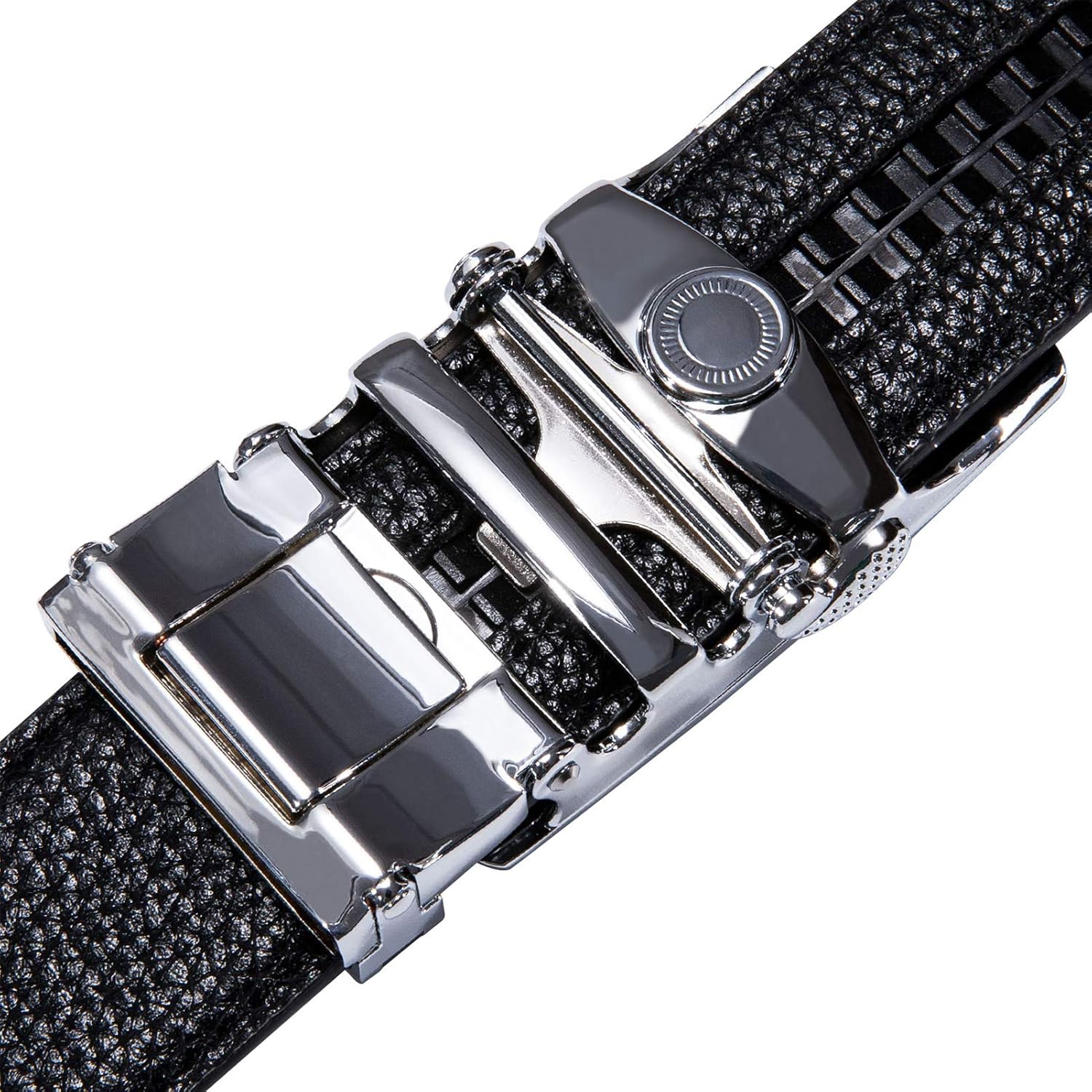 Slide Adjustable Genuine Leather Belt Men Dress Casual Trim-to-Fit Executive Classic Gift.