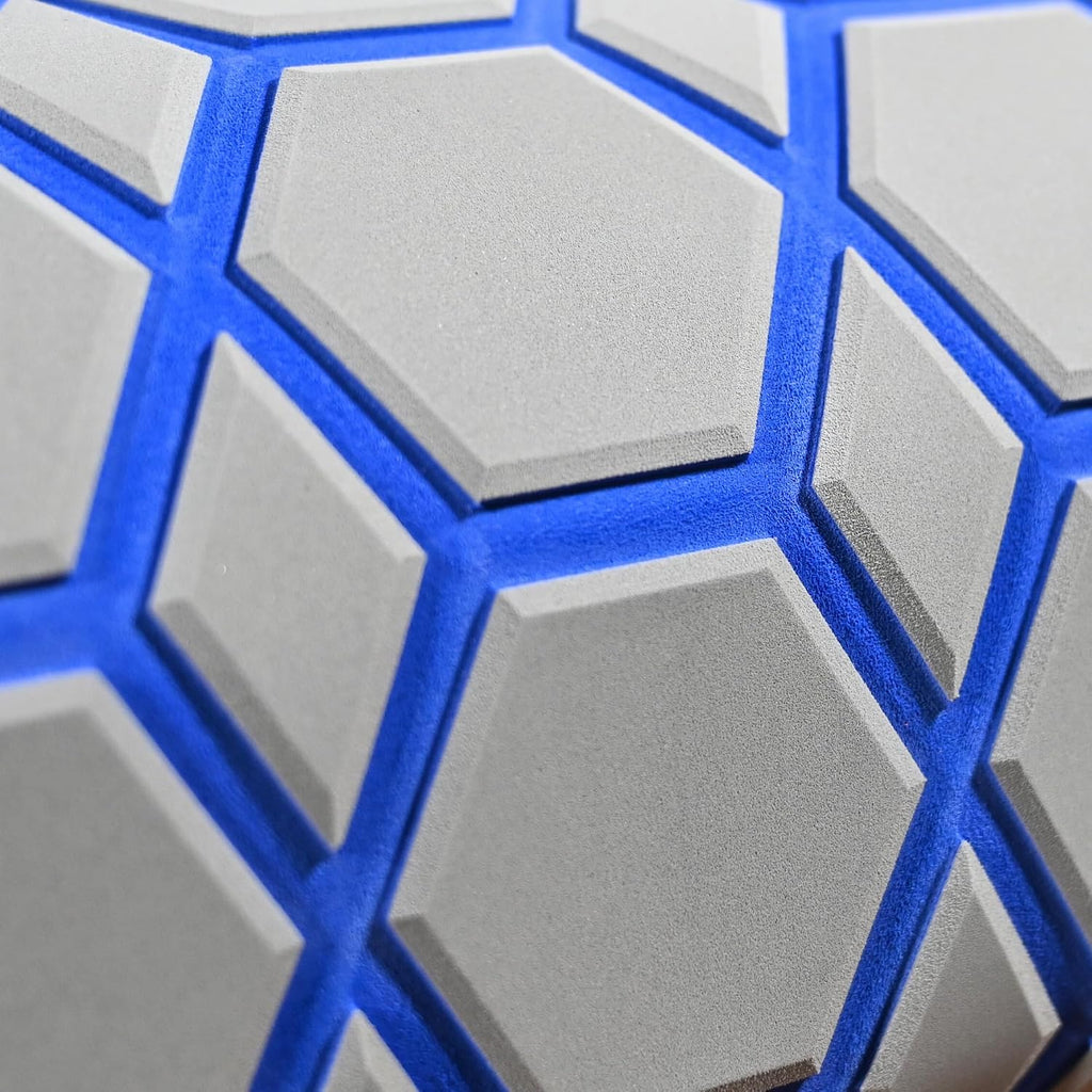 98.4'X43.31' Diamonds and Hexagons EVA Self-Adhesive Boat Flooring and Decorative Fish for Yacht Pool Boat Flooring Sheet Thick Non-Skid mat (Light Grey and Blue, 98.4'X43.31')