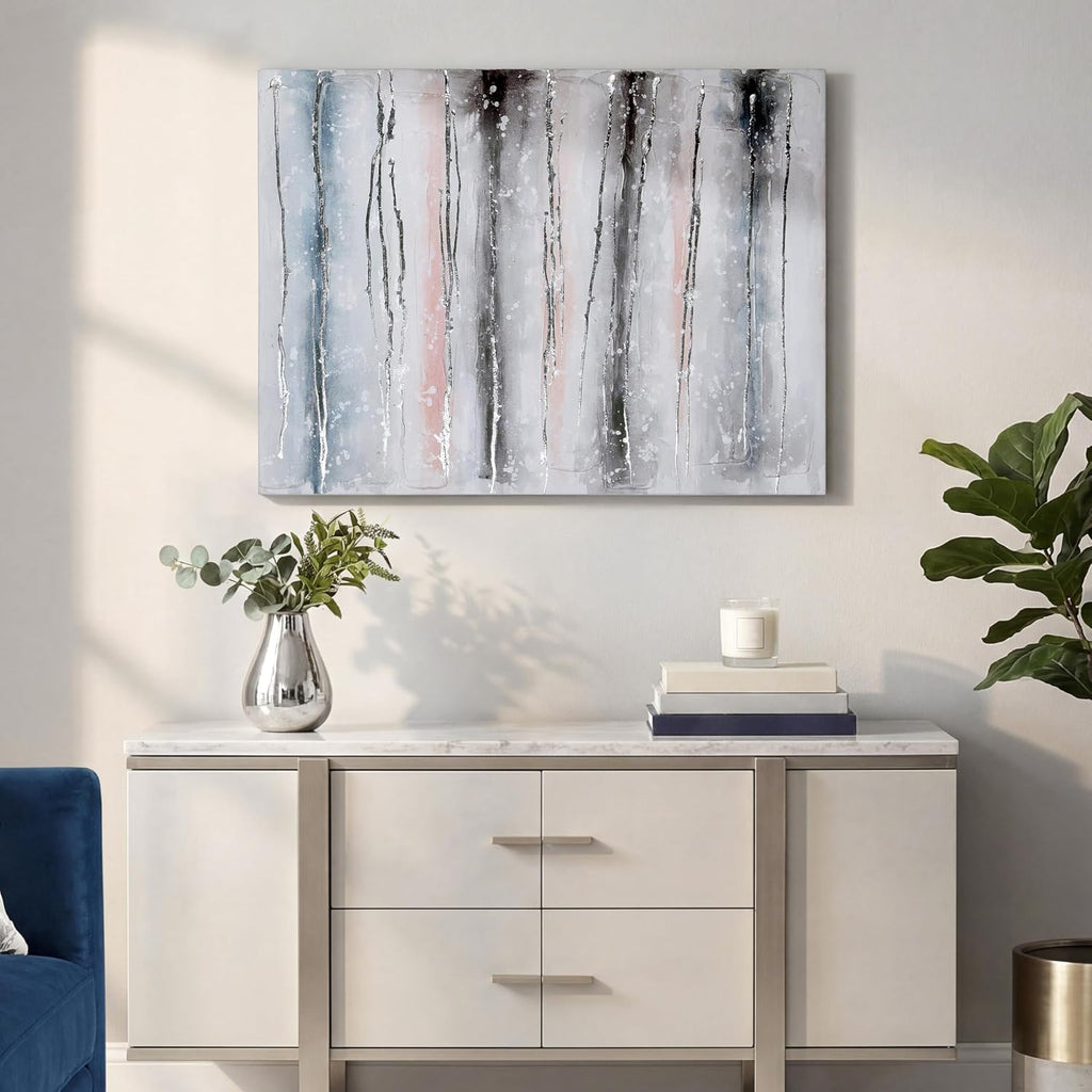 Empire Art Direct Abstract Wall Art Textured Hand Painted Canvas by Martin Edwards, Unframed, 40' x 30', Blue Roads