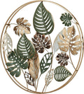 Touch of Class Tropical Impressions Green and Gold Botanical Leaf Wall Sculpture