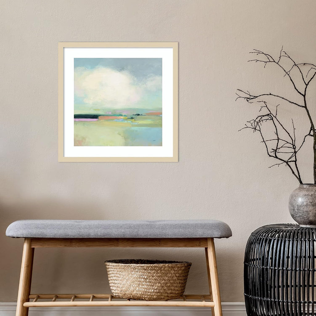 Amanti Art Framed Wall Art Print 21x21 Colorful Landscape by Julia Purinton, Abstract Wall Art, Modern Contemporary Decor, Medium Poster Painting Artwork for Living Room, Bedroom, Bathroom, Kitchen,