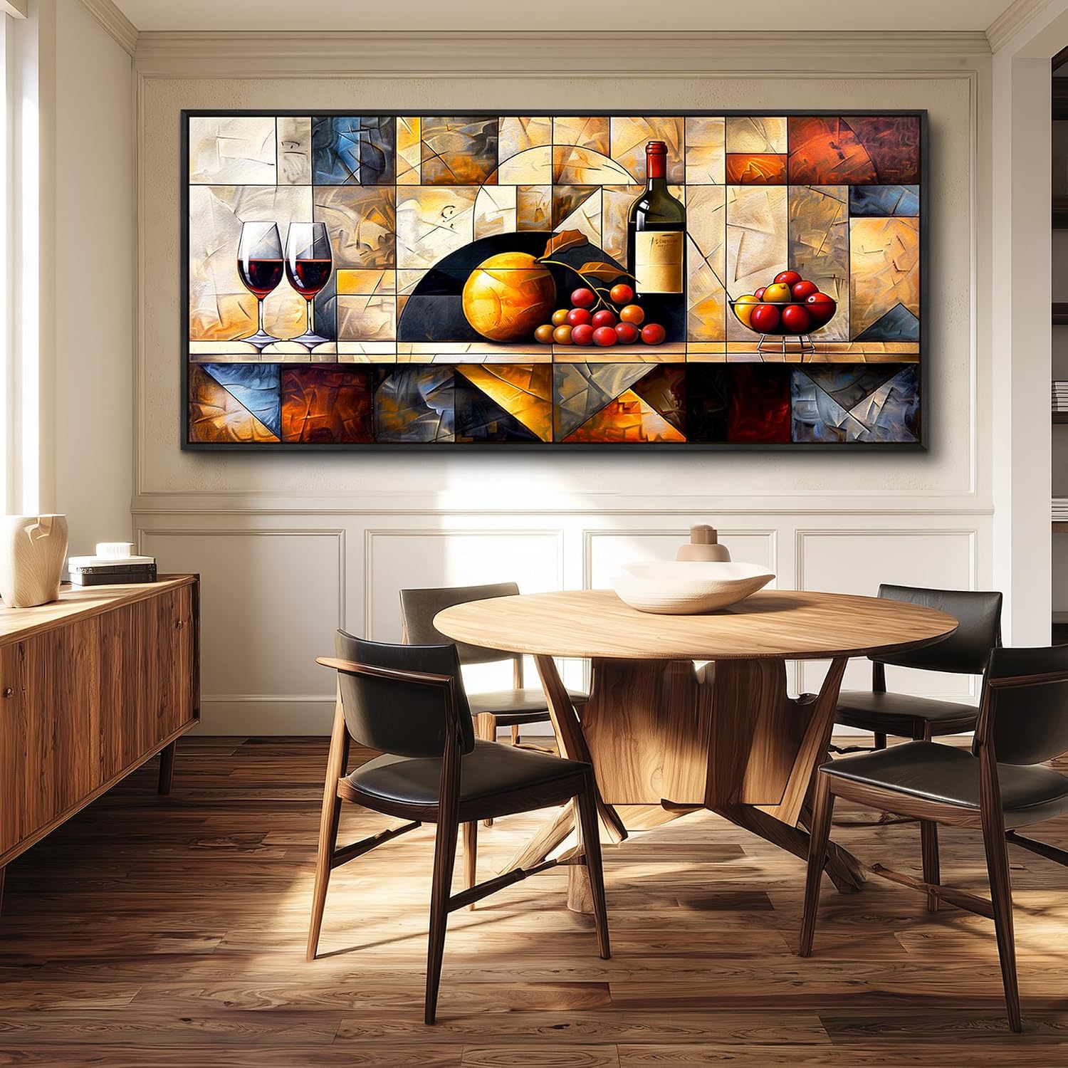 QIYILEXWART Canvas Wall Art For Living Room Large Wall Decor For Office Kitchen Decorations Wine Glass Landscape Pictures Farmhouse Painting Artwork Room Wall Mural Aesthetic Home Decor 32x72 In