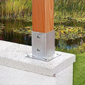Heavy Duty Fence Post Stakes Deck Base with Complete Kit, Concrete Post Anchor for Wood Deck/Pergola/Mailbox(4.7x4.7 in/120x120 mm)