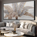 CHUDANHAO Plant Canvas Wall Art Contemporary Wall Decor Gold Pictures Textured Home Decorations 29'x58' Canvas Art for Living Room Kitchen