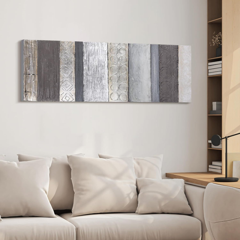 Empire Art Direct Abstract Wall Art Textured Hand Painted Canvas Wall Art, Designed by Martin Edwards, Unframed, 60' x 20', Fluid, Ready to Hang, Living Room, Bedroom