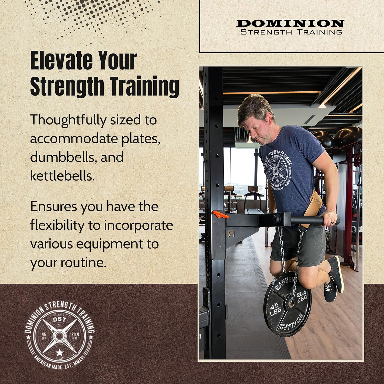 Heavy-Duty Leather Dip Belt with Steel Chain - Ultimate Accessory for Weighted Pullups, Dips, and Progressive Overload