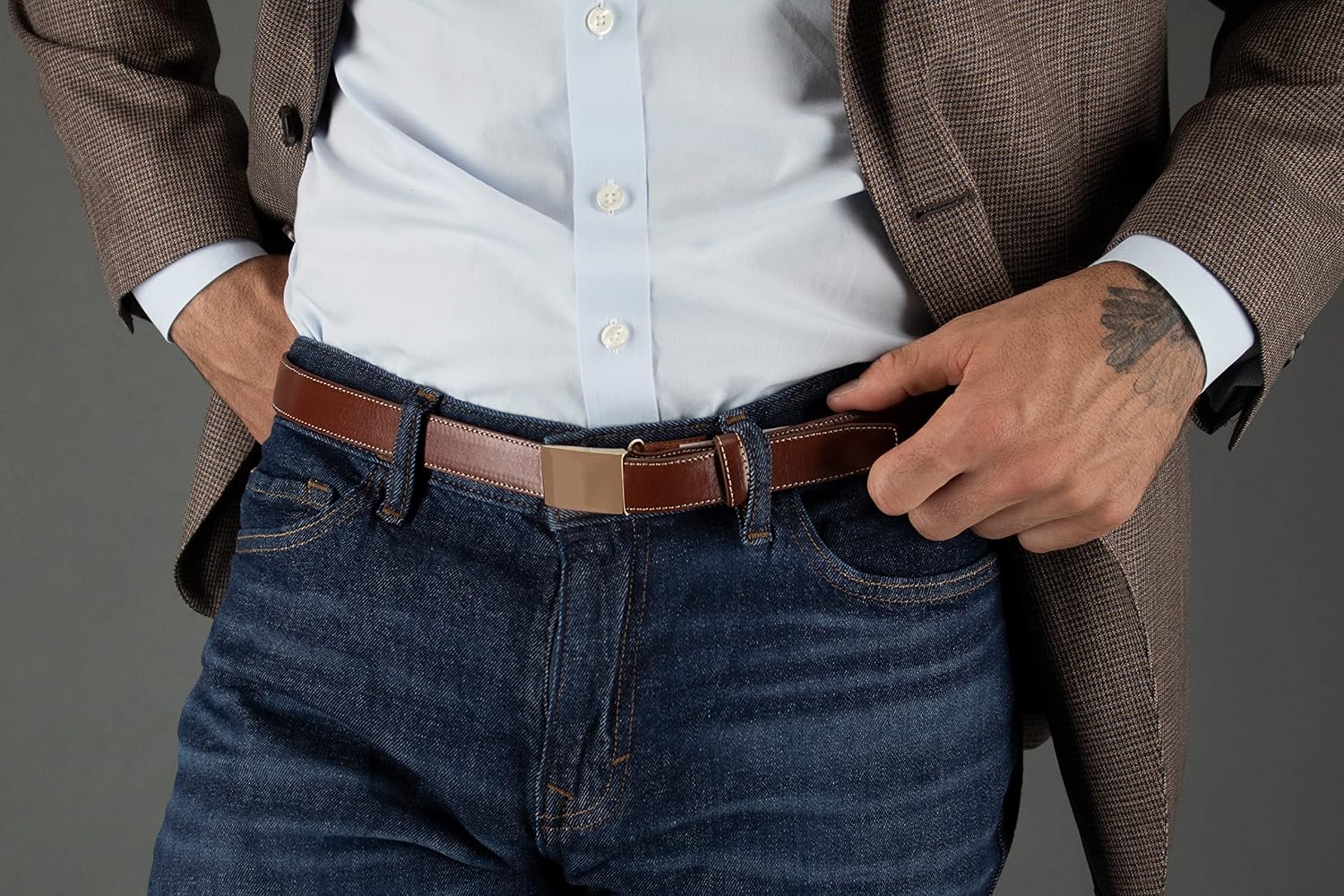 Trafalgar Cortina Leather Belt Strap - 1 inch wide (25mm)