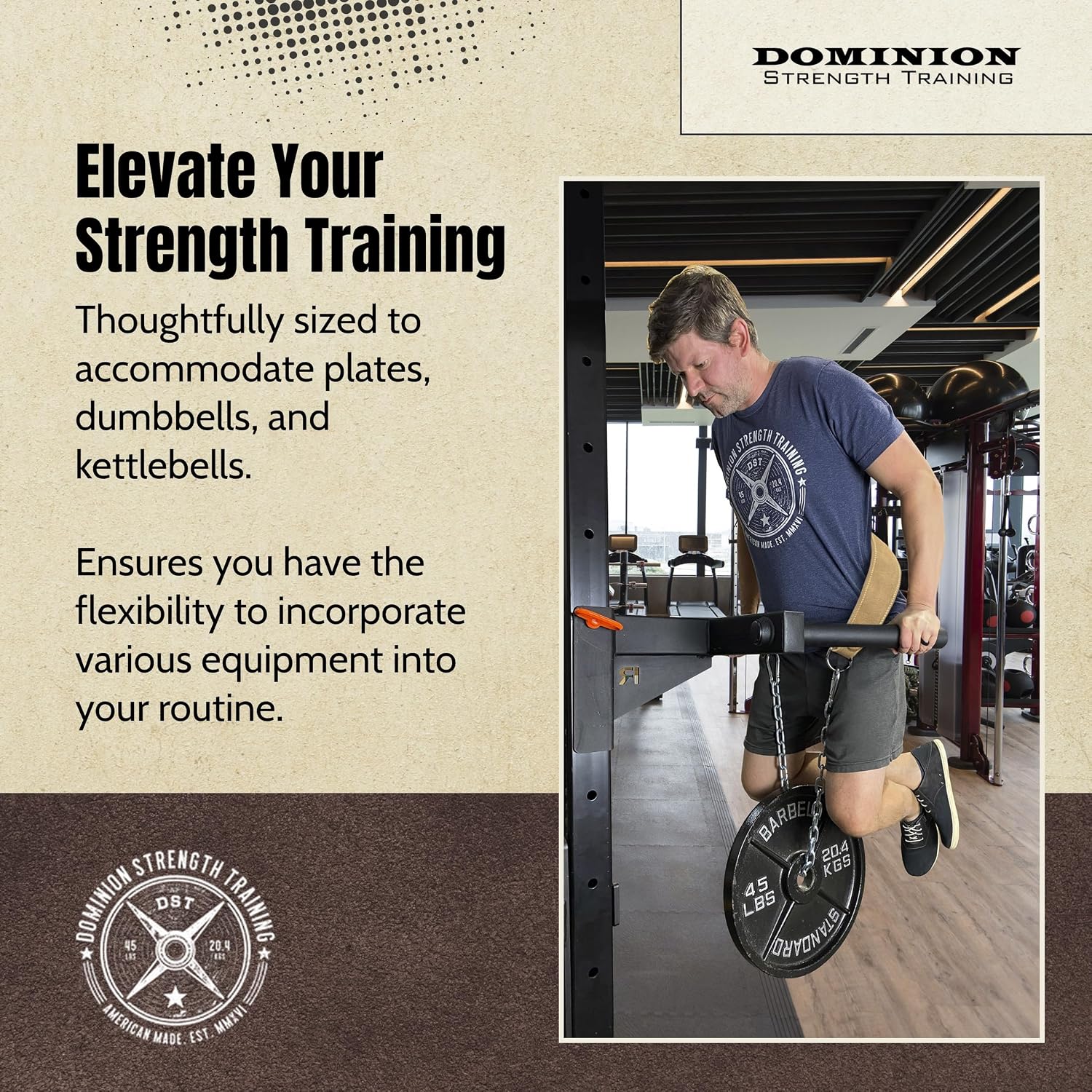 Heavy-Duty Leather Dip Belt with Steel Chain - Ultimate Accessory for Weighted Pullups, Dips, and Progressive Overload
