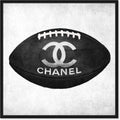Fashion and Glam Framed Wall Art Canvas Prints 'Fashion Football' Lifestyle, Black, Gray, 20' x 20'