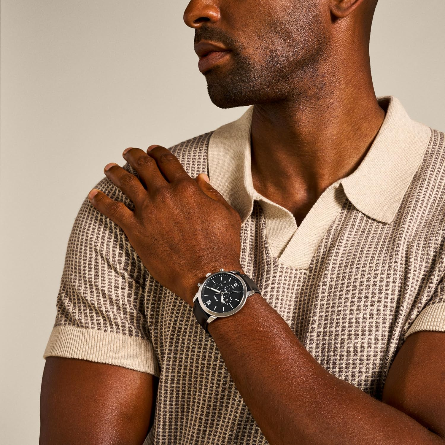 Fossil Men's Watch, Neutra Quartz Stainless Steel Chronograph Watch for Men