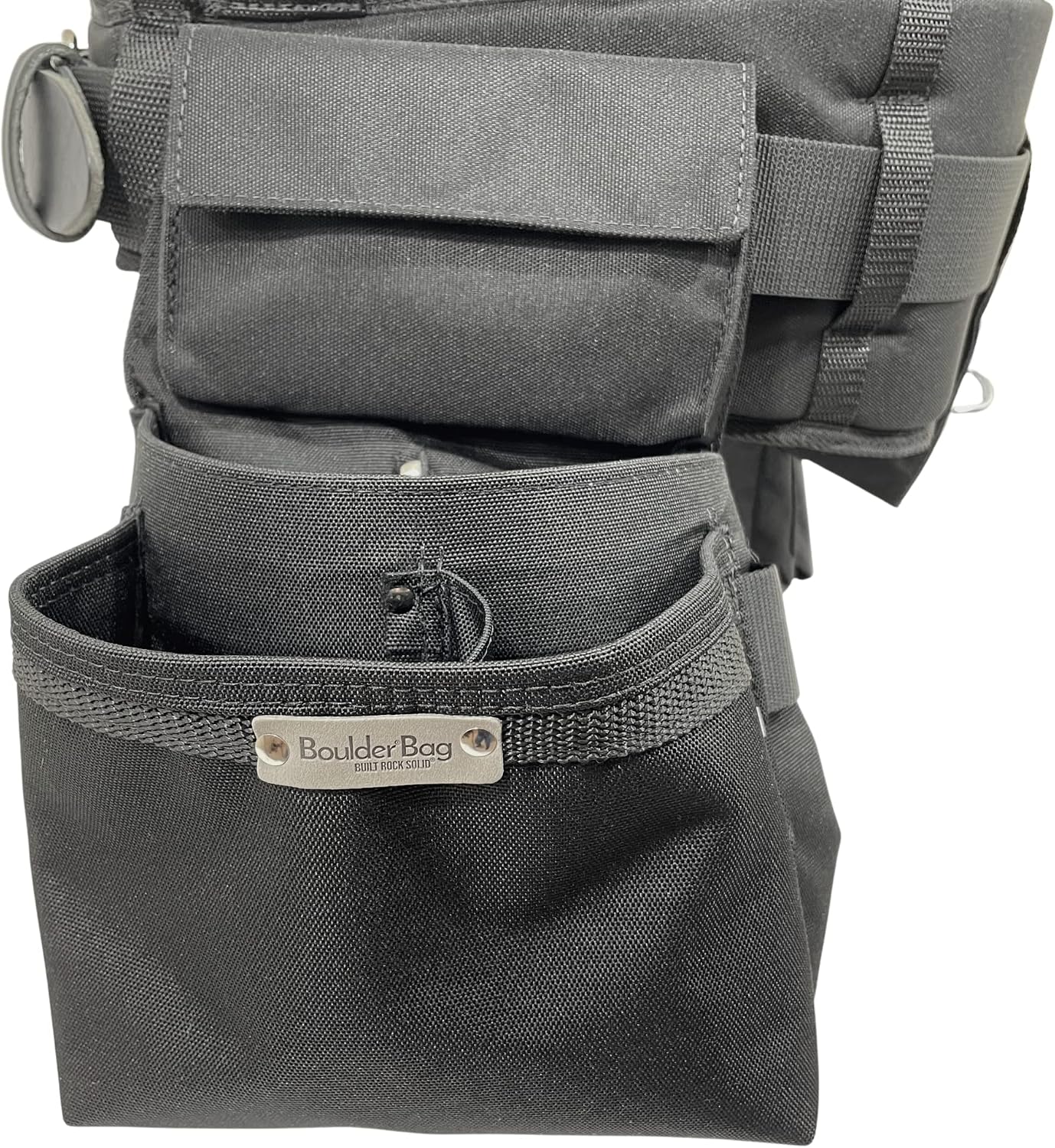 BOULDER BAG Ultimate Electrician's MAX Combo with Comfort Back Support, Heavy Duty Tool Belt, Leather Belt Buckle, Black, (2X-Large 43-48 Inch Waist), Made in USA