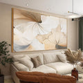 Canvas Art Wall Decor Large Size Abstract Floral Wall Art For Living Room Modern Canvas Prints Pictures Brown White Flower Wall Art Picture For Bedroom Home Artwork 29x58 Inch With Framed