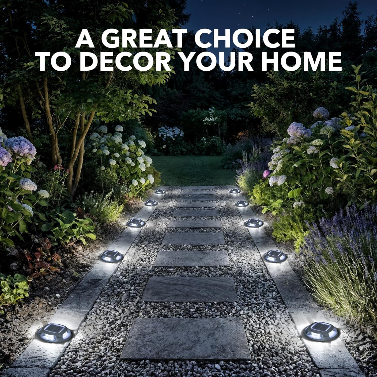 AGPTEK Solar Driveway Lights Outdoor 16 Pack, 2 Color Modes LED Deck Dock Marine Waterproof Security Marker Lights for Step Sidewalk Stair Garden Pathway Walkway Yard(Blue Light/Cool White)