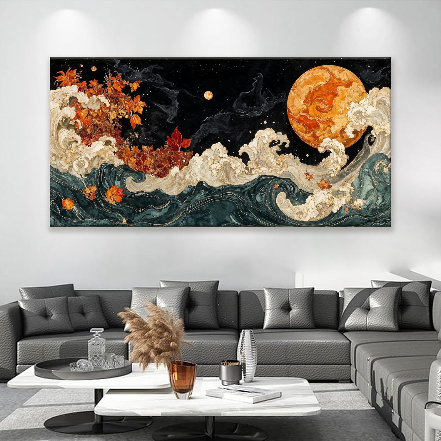 Large Wall Art For Living Room Boho Abstract Modern Wall Artwork Prints Colorful Canvas Art Wall Decor Painting Pictures Abstract Black Wall Decor For Home Bedroom Office Ready To Hang 39' × 78'