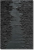 NANKAI Art Hand-Painted Thick Texture Black Minimalist Oil Painting 45x30 Inchs Texture Abstract Painting Home Wall Decorative Art