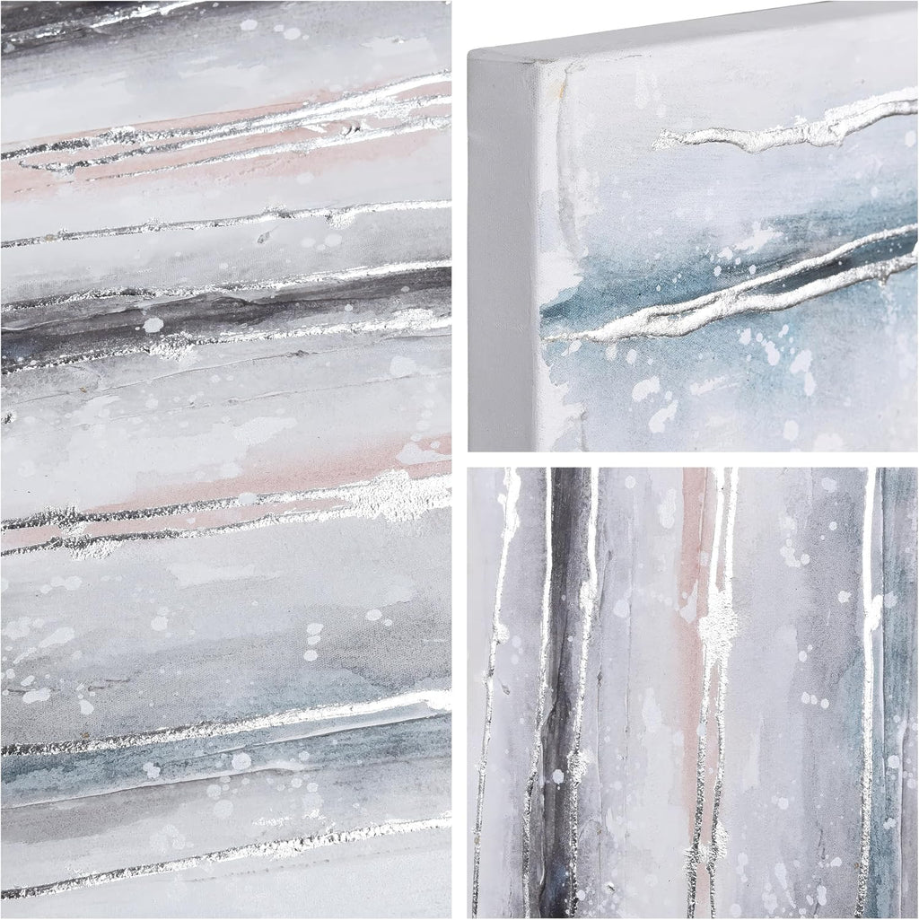 Empire Art Direct Abstract Wall Art Textured Hand Painted Canvas by Martin Edwards, Unframed, 40' x 30', Blue Roads