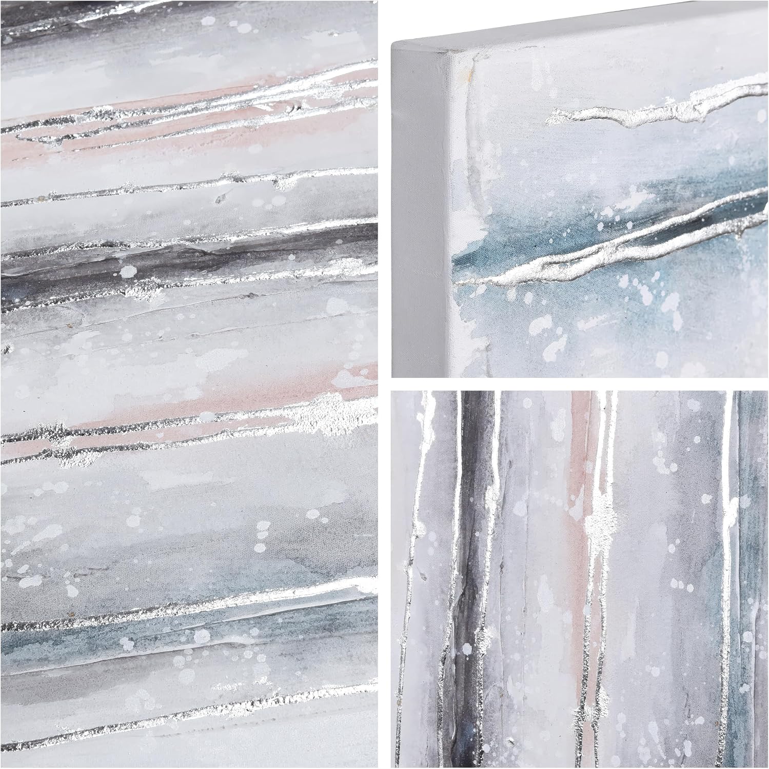 Empire Art Direct Abstract Wall Art Textured Hand Painted Canvas by Martin Edwards, Unframed, 40' x 30', Blue Roads
