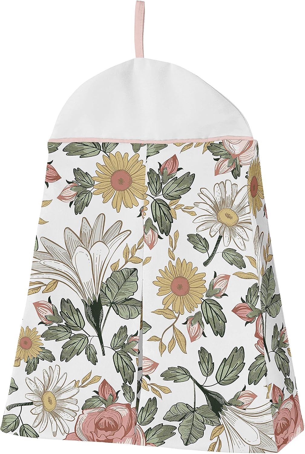 Sweet Jojo Designs Blush Pink Yellow Vintage Floral Boho Girl Baby Crib Bedding Set Infant Nursery BreathableBaby Breathable Mesh Crib Liner Blanket Sheet Skirt 6 PC Bohemian Shabby Chic Rose Flower