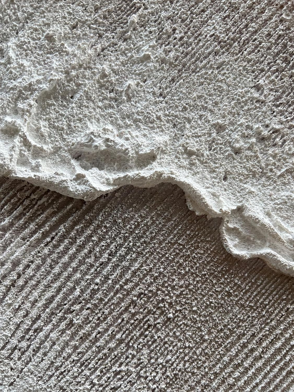 Hand Painted Thick Texture Art Oil Painting on Brown and White Beach Waves Landscape Art Home Wall Decorative Painting 48x24 Inches