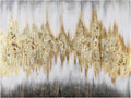 Empire Art Direct Abstract Wall Art Textured Hand Painted Canvas by Martin Edwards, Unframed, 40' x 30', Gold Frequency